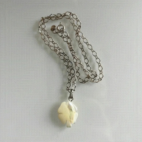 Jewelry - Genuine 925 Sterling Silver  Necklace with 4-Leaf Clover Charm